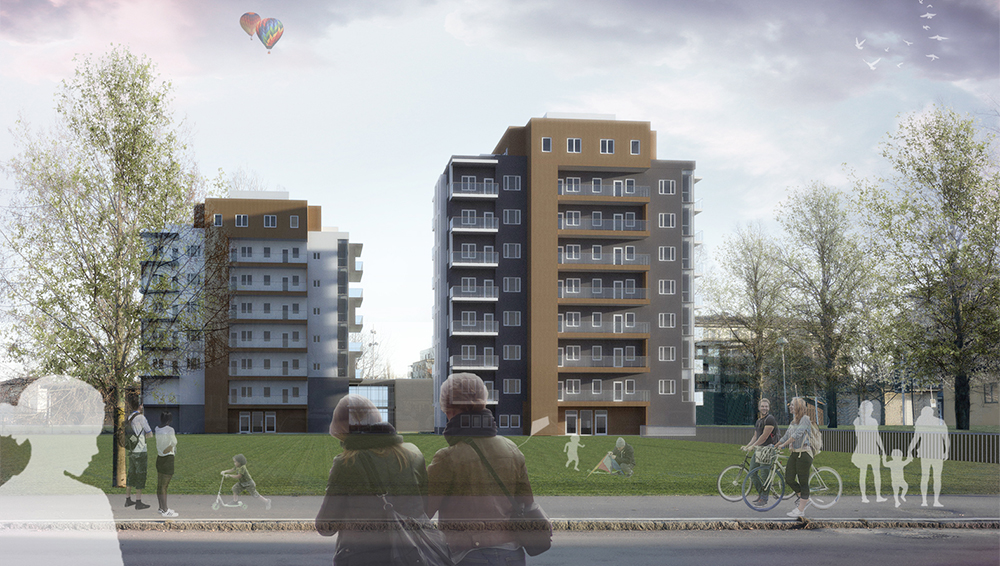 Karlstads första flerbostadshus med träkonstruktion